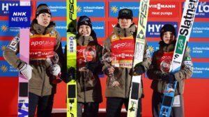 စကီးခုန်ဆင်းကမ္ဘာ့ဖလား အမျိုးသား၊ အမျိုးသမီးပေါင်းစပ်အသင်းပြိုင်ပွဲ ဂျပန်တိုင်း တတိယနေရာရရှိ အိုလံပစ်ဆုတံဆိပ်ရရှိရန် အားတက်စရာ