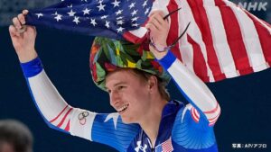 စပီးဒ်စကိတ် အမျိုးသား ၁၀၀၀ မီတာ ရွှေတံဆိပ်ကို “ဘီလူးကြီး” စတော့ဇ် ဆွတ်ခူး အိုလံပစ်